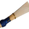Rimpl Blue 2 bassoon reed diagonal on white background