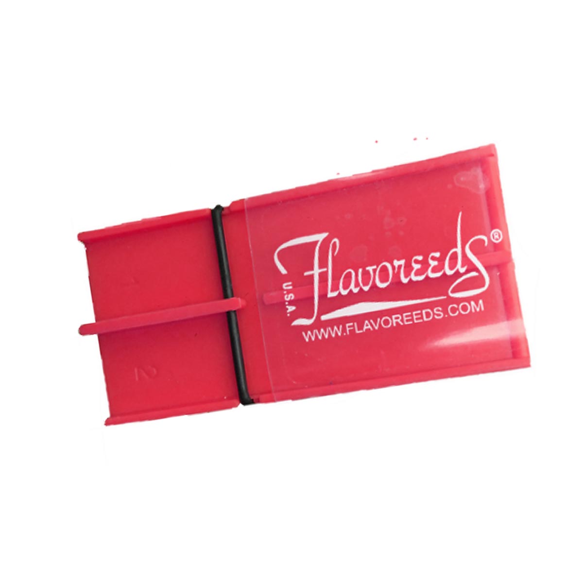 clarinet / alto saxophone & tenor saxophone reed guard in red on white background