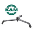 K&M tripod peg stand base with logo on white