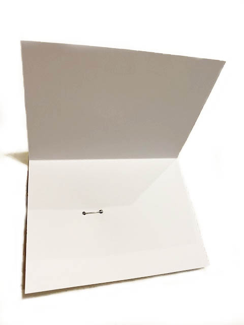 Happy birthday oboe reed badge and card on white background inside