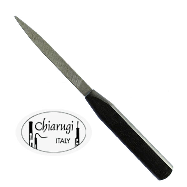 Chiarugi brand oboe reed file on white background