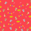 Plain gift wrap repeated A4 Red