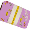 happy birthday gift package on white background purple
