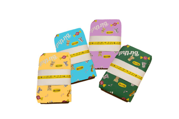 happy birthday packages on white background