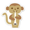 monkey magnet white background