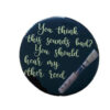 oboe badge bad reed on white
