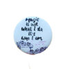 three music badges on white 2