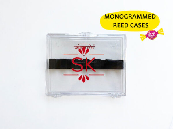 Monogram Plastic Reed Case Jones with Red Monogrammed