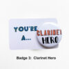 badge 3 Clarinet on card