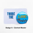 badge 4 Clarinet on card