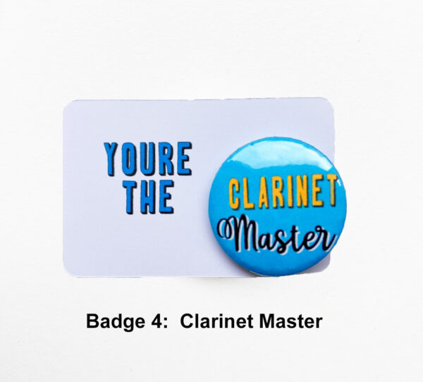 badge 4 Clarinet on card