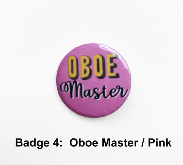 badge 4 oboe Master pink