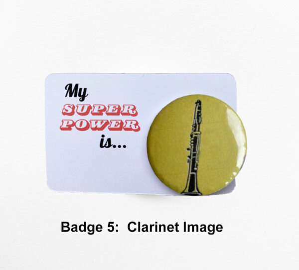 badge 5 Clarinet on card