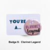 badge 6 Clarinet on card