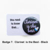 badge 7 Clarinet on card