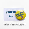 bassoon badge 5 on card