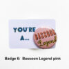 bassoon badge 6 on card