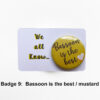 bassoon badge 9 on card