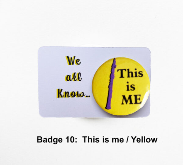 oboe badge 10 on card