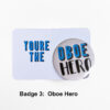 oboe badge 3 on card