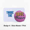 oboe badge 4 on card