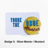 oboe badge 5 on card