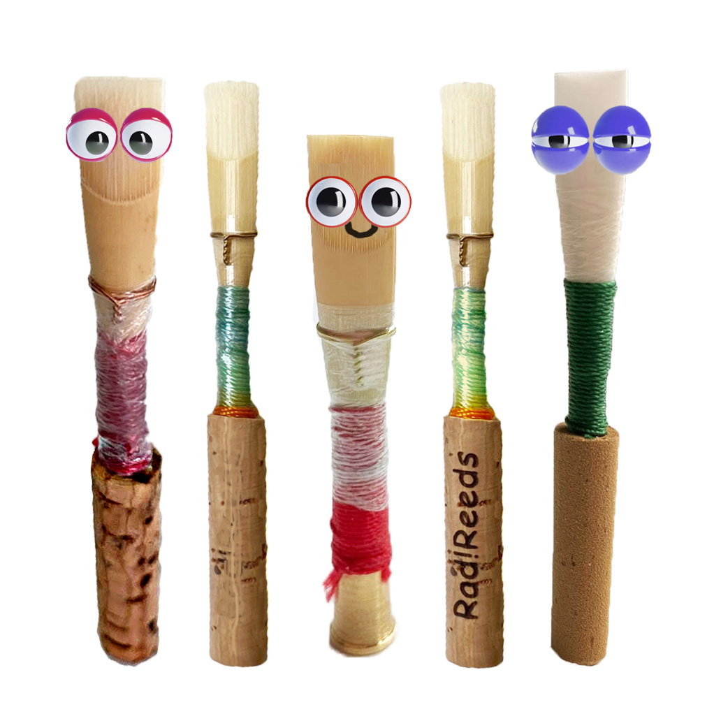 oboe and cor anglais reeds with faces large