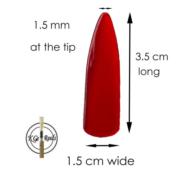 KGE plastic oboe plaque with measurements