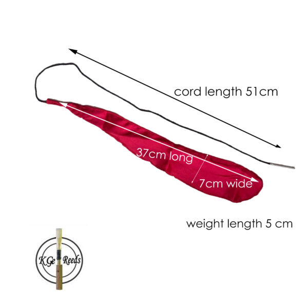 Small KGE oboe swab with dimensions